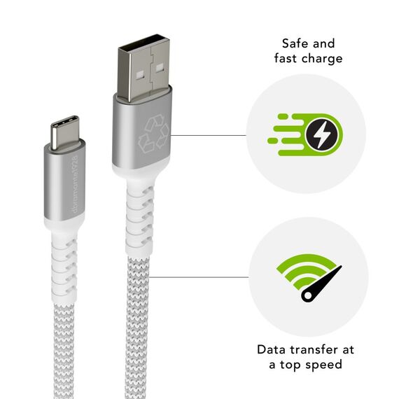 dbramante1928 re-charge - BRD Kabel - 2.5m USB-A zu USB-C - W, Länge: 2,5 m, 4 image