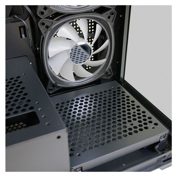 LC-Power LC-715B-ON Computer-Gehäuse Midi Tower Schwarz, Farbe: Schwarz, 10 image