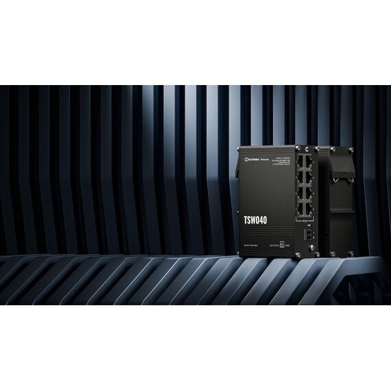 Teltonika NETWORKS TSW040 8-Port PoE+ Switch Unmanaged Fast Ethernet (10/100) Power over Ethernet (PoE) Schwarz, 6 image