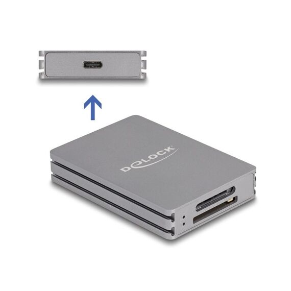 DeLOCK USB Type-C Card Reader für SD und CFexpress Typ A Speicherkarten, 2 image