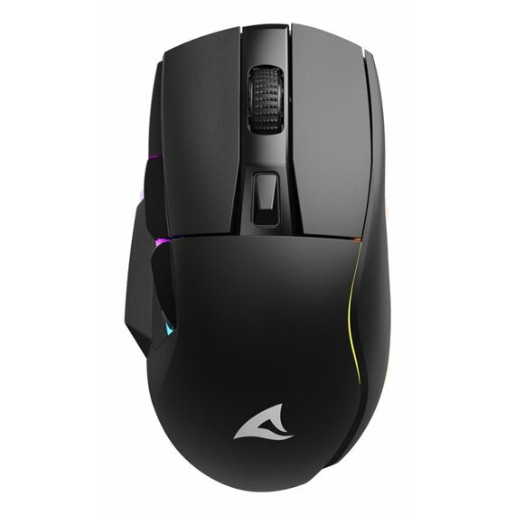 Sharkoon SGM50W Maus Gaming Rechts RF Wireless + USB Type-A Optisch 6400 DPI, Farbe: Schwarz