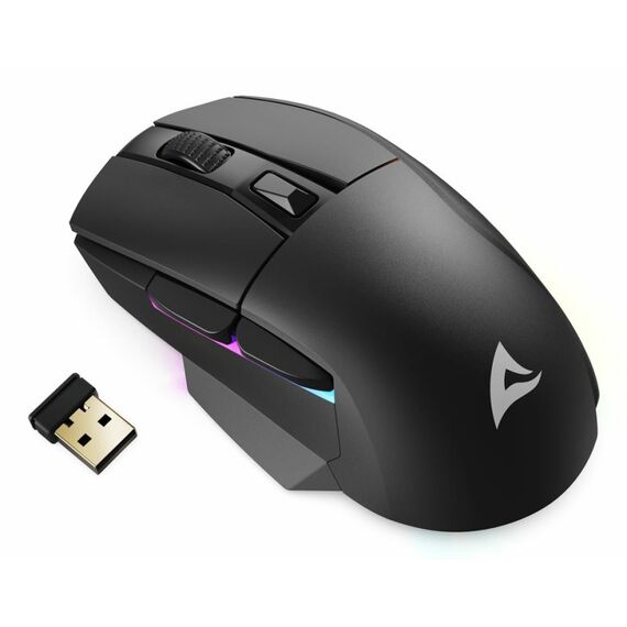 Sharkoon SGM50W Maus Gaming Rechts RF Wireless + USB Type-A Optisch 6400 DPI, Farbe: Schwarz, 2 image