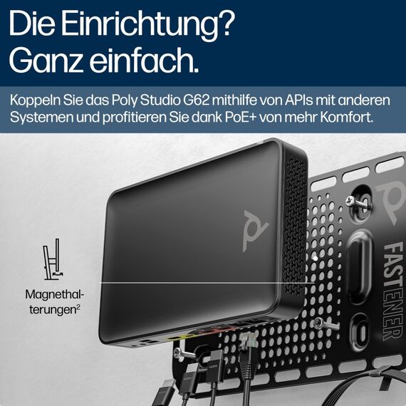 HP Poly Studio G62 Videokonferenzsystem mit Halterungsplatten-Kit, 5 image