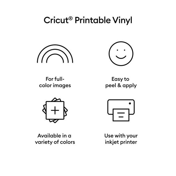 Cricut 2010364 Hitzebeständige Vinylfolie Glattes wärmeübertragendes Vinyl 10 Blätter, 6 image