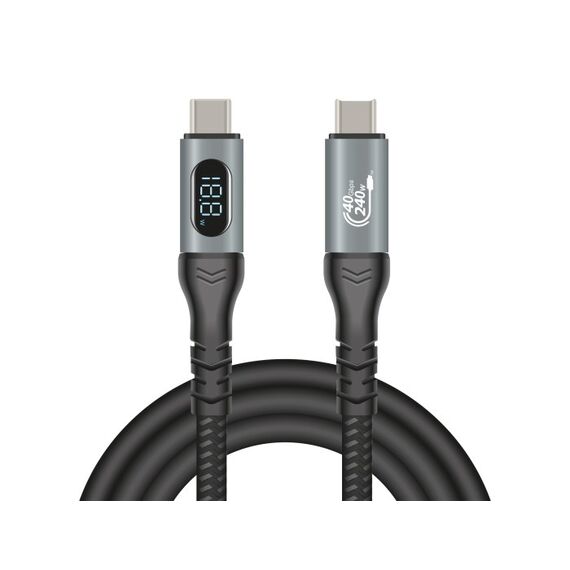 DeLOCK USB 40 Gbps Daten- und Schnellladekabel koaxial 1 m 8K 60 Hz USB PD 3.1 Extended Power Range 240 W, 2 image