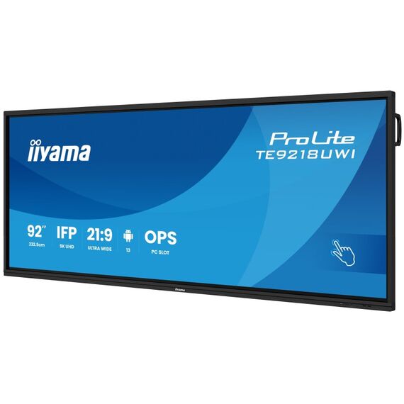 iiyama TE9218UWI-B1AG Signage-Display Kiosk-Design 2,32 m (91.5") LED WLAN 500 cd/m² 5K Ultra HD Schwarz Touchscreen Eingebauter Prozessor Android 16/7, 3 image