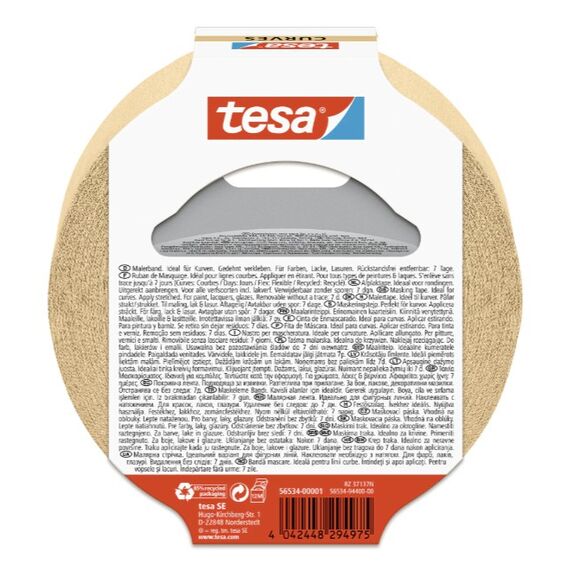 TESA 565340000102 25 m Maler-Abdeckband Für die Nutzung im Innenbereich geeignet Für die Nutzung im Außenbereich geeignet Braun, 2 image
