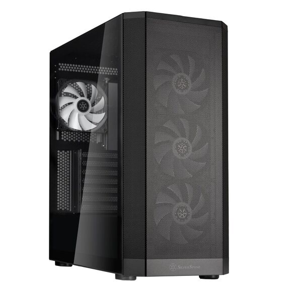 Silverstone FARA 514X Midi Tower Schwarz, Farbe: Schwarz