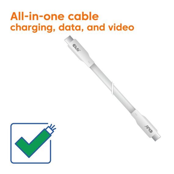 CLUB3D USB C kabel Weiß, 3 image