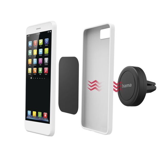 Hama Magnet Passive Halterung Handy/Smartphone Schwarz