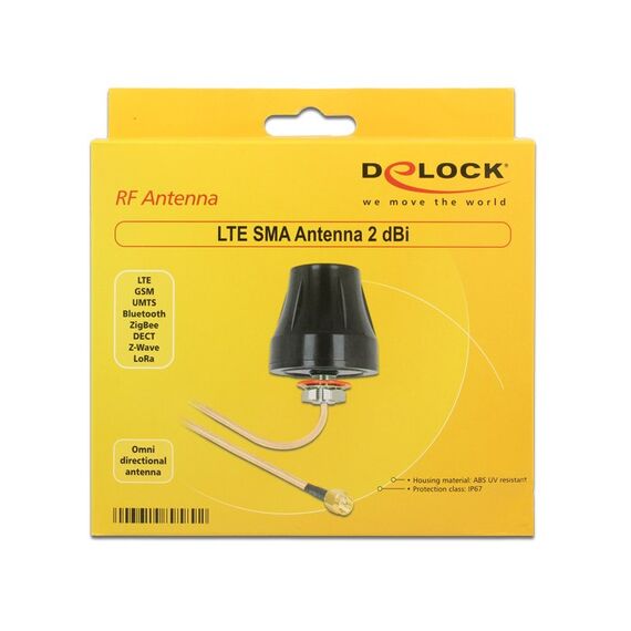 DeLOCK 89589 Netzwerk-Antenne Omnidirektionale Antenne SMA 2 dBi