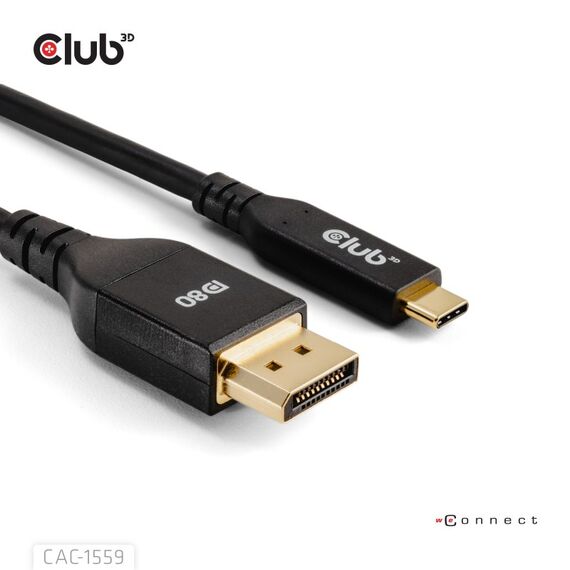 CLUB3D USB Type-C Cable to DP 2.1 Bi-Directional VESA DP80 Certified Cable M/M 1m/3.28ft, 5 image