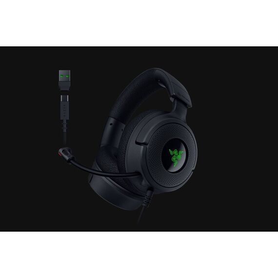 Razer Kraken V4 X Kopfhörer Kabelgebunden Kopfband Gaming USB Type-C / USB Type-A Schwarz, 9 image