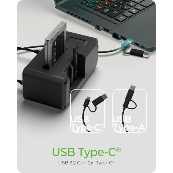 ICY BOX IB-2924MSCL-C31, Docking & CloneStation, klont 1x 2,5"/3,5" zu 1x M.2 NVMe & M.2 NVMe zu M.2 NVMe, erkennt 3x Laufwerke über USB-C®/-A Host 10 Gbit/s, 6 image