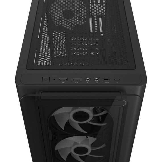 ASUS A23 PLUS TG ARGB BLACK Micro Tower Schwarz, 3 image
