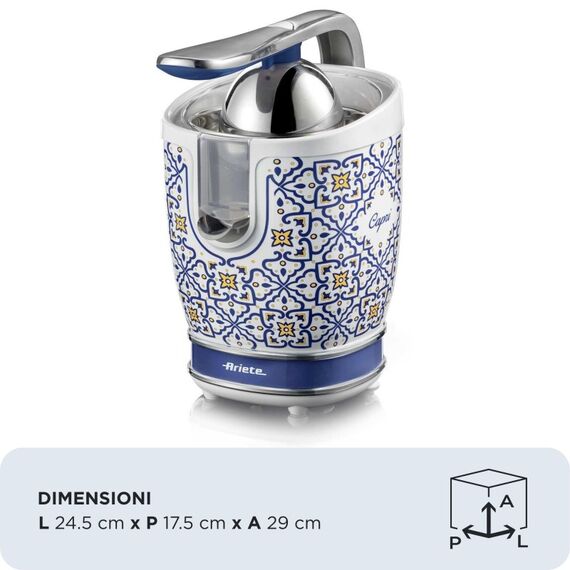Ariete 0413/0C Elektrische Zitronenpresse 0,6 l 85 W Weiß, Hellblau, Farbe: Weiß, Hellblau, 6 image