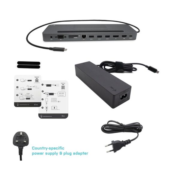 i-tec Metal SB-C Ergonomic 4K 3x Display Docking Station with Power Delivery 85 W + Universal Charger 100 W, 8 image