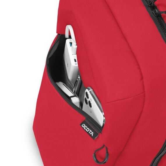 DICOTA D32121-RPET Rucksack Lässiger Rucksack Rot Polyester, Recyceltes Polyethylenterephthalat (rPET), 3 image