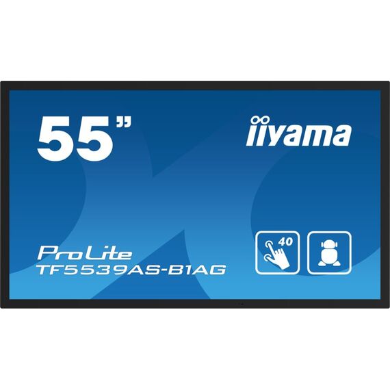 iiyama TF5539AS-B1AG Signage-Display Kiosk-Design 138,7 cm (54.6") LED 435 cd/m² 4K Ultra HD Schwarz Touchscreen Eingebauter Prozessor Android 11 24/7, 2 image