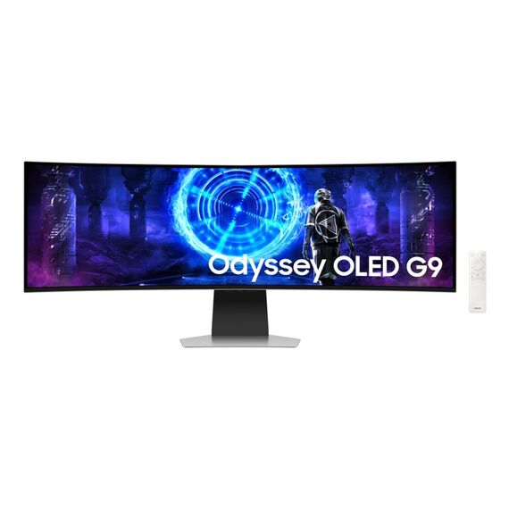 Samsung G95SD Computerbildschirm 124,5 cm (49") 5120 x 1440 Pixel Dual QHD OLED Silber