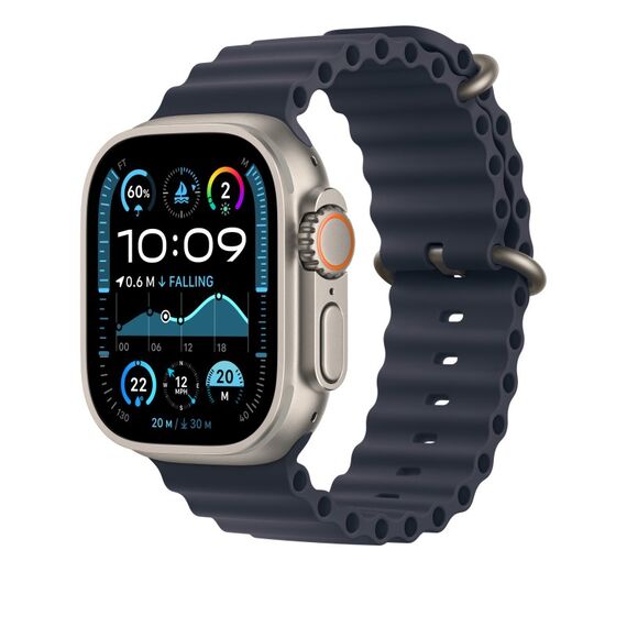 Apple MXTJ3ZM/A Intelligentes tragbares Accessoire Band Navy Fluor-Elastomer, Titan, 2 image