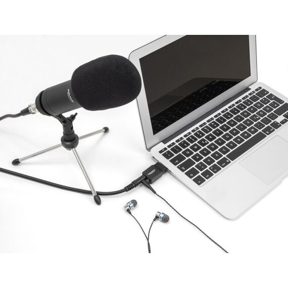 DeLOCK Externe USB Soundkarte mit USB-A Stecker auf 2 x 3,5 mm Klinkenbuchse Plug & Play Audio Adapter schwarz, 3 image
