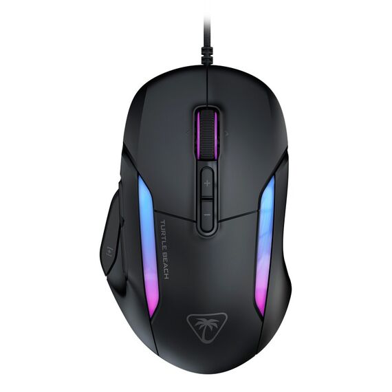 Turtle Beach Kone II – Ergonomische RGB-Gaming-Maus, 26K DPI Optischer Sensor, optische Schalter mit 100 Mio. Klick-Lebensdauer, 23 programmierbare Funktionen, 4D-Scroll-Rad, Schwarz