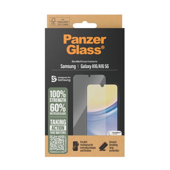 PanzerGlass ® Displayschutz Samsung Galaxy A16 | A16 5G | Ultra-Wide Fit m. EasyAligner, 3 image