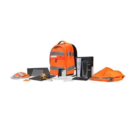 DICOTA Hi-Vis V2 Rucksack Orange Polyethylenterephthalat, Thermoplastische Polyurethane (TPU), 9 image