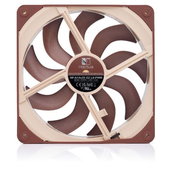 Noctua NF-A14X25 G2 LS-PWM Computerkühlsystem Computergehäuse Luftkühlung 14 cm Beige, Braun 1 Stück(e), 4 image