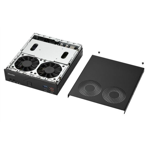 Shuttle Slim PC DH770 , S1700, 2x HDMI, 2x DP , 2x 2.5G LAN, 2x COM, 8x USB, 1x 2.5", 2x M.2, 24/7 Dauerbetrieb, inkl. VESA, 3 image