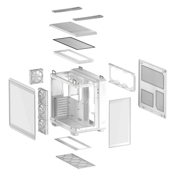 ASUS TUF GAMING GT502 Horizon TG ARGB White Midi Tower Weiß, 12 image