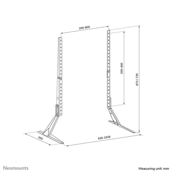 Neomounts DS45-430BL19 TV-Ständer 23-75", 8 image
