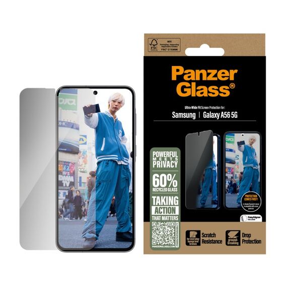 PanzerGlass ® 2-Way Privacy Displayschutz Samsung Galaxy A56 5G | Ultra-Wide Fit, 2 image
