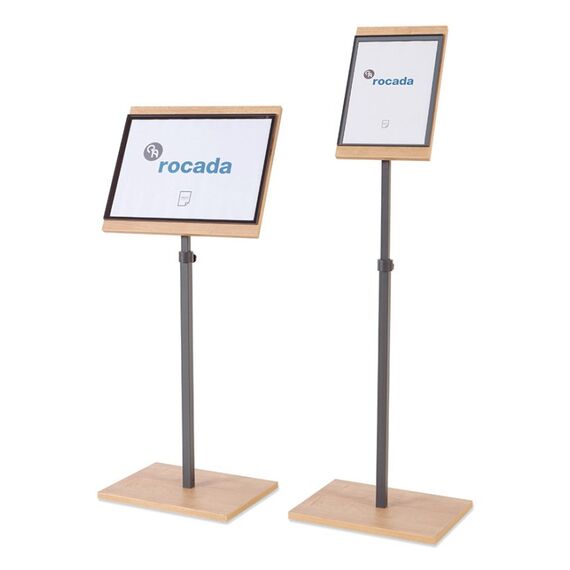 Rocada NAT0706 Zeichenhalter und Informationsstand A3 Melamin, Stahl Schwarz, Weiß, Holz, 3 image
