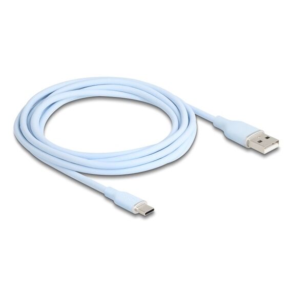 DeLOCK 81223 USB Kabel USB 2.0 2,5 m USB A USB C 0,48 Gbit/s Blau, Farbe: Blau, Länge: 2,5 m