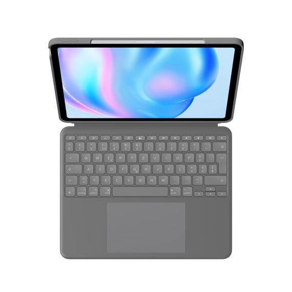 Logitech Combo Touch QWERTZ Schweiz Smart Connector Grau