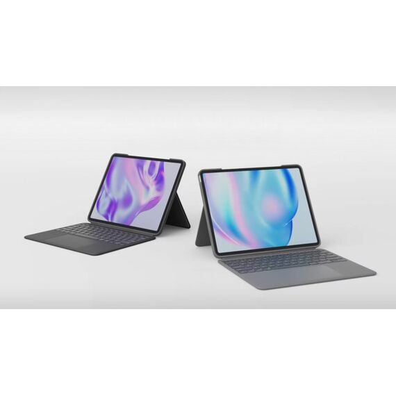 Logitech Combo Touch QWERTZ Schweiz Smart Connector Grau, 6 image