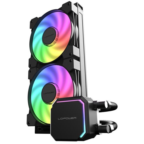 LC-Power LC-CC-280-B-ARGB Computerkühlsystem Prozessor All-in-One-Flüssigkeitskühler 14 cm Schwarz, 2 image