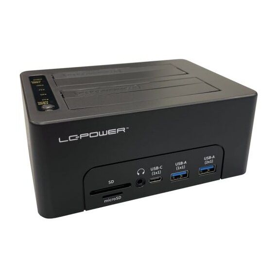 LC-Power LC-DOCK-C-MULTI-HUB Speicherlaufwerk-Docking-Station USB 3.2 Gen 2 (3.1 Gen 2) Type-C Schwarz