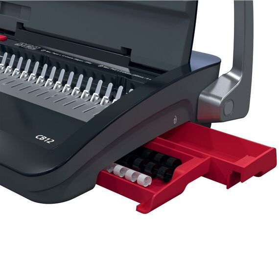 GBC CombBind CB12 Kamm-Bindegerät 165 Blätter Schwarz, Rot, 6 image