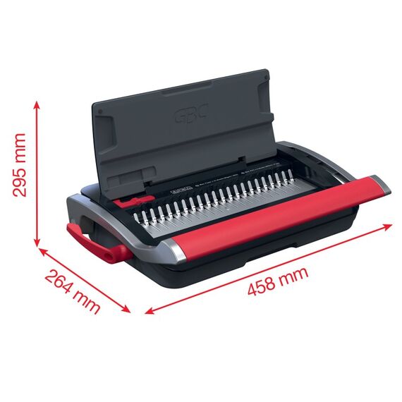 GBC CombBind CB15 Kamm-Bindegerät 165 Blätter Schwarz, Rot, 7 image