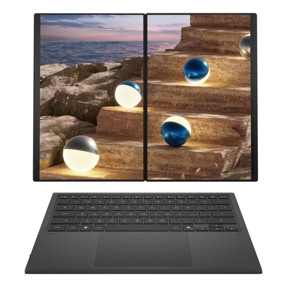ASUS Zenbook Duo UX8407AA-SN125W Intel Core Ultra 9 386H Hybrid (2-in-1) 35,6 cm (14") Touchscreen 3K 32 GB LPDDR5x-SDRAM 1 TB SSD Wi-Fi 7 (802.11be) Windows 11 Home Grau, 3 image
