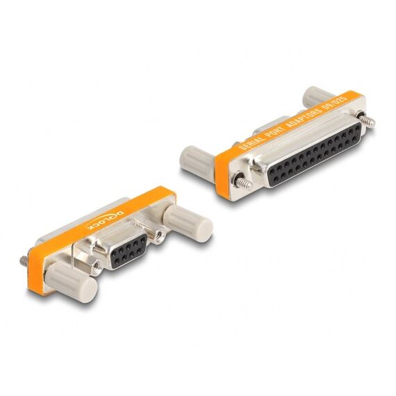 DeLOCK Adapter D-Sub 9 Pin Buchse mit Muttern zu D-Sub 25 Pin Buchse mit Schrauben