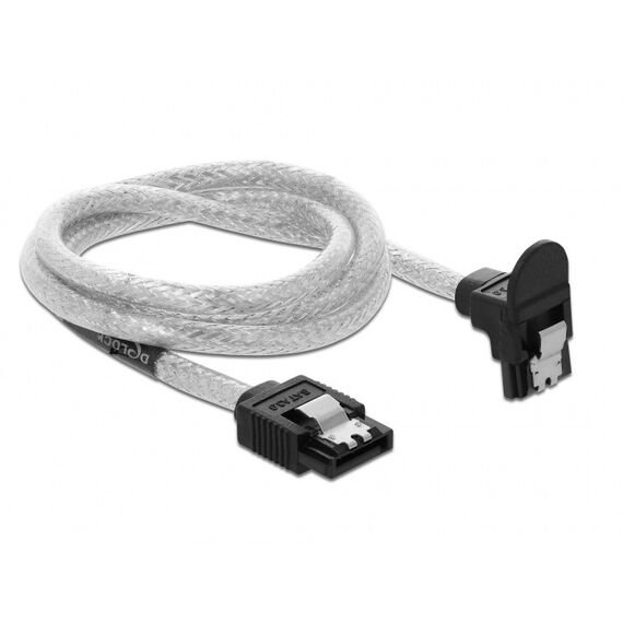 DeLOCK 85347 SATA-Kabel 0,7 m SATA 7-pin Schwarz, Transparent