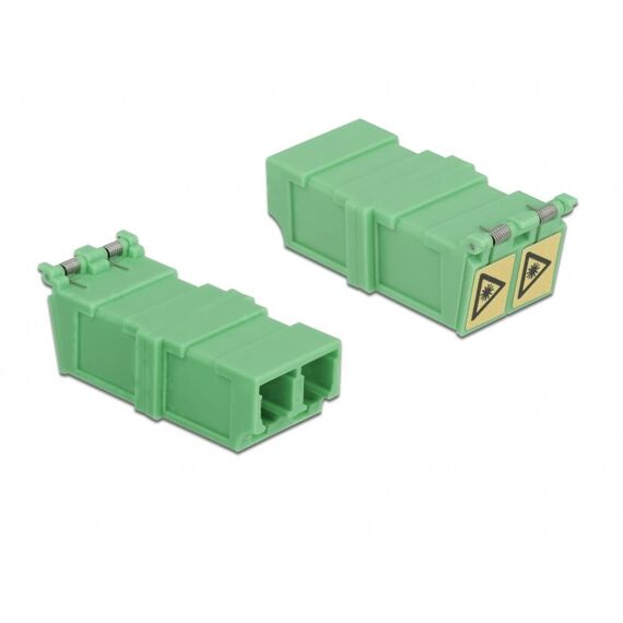 DeLOCK LWL Kupplung mit Laserschutzklappe LC Duplex Buchse zu LC Duplex Buchse 4 Stück