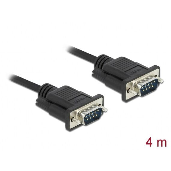 DeLOCK Seriell Kabel RS-232 D-Sub9 Stecker zu Stecker mit schmalem Steckergehäuse 4 m, 2 image