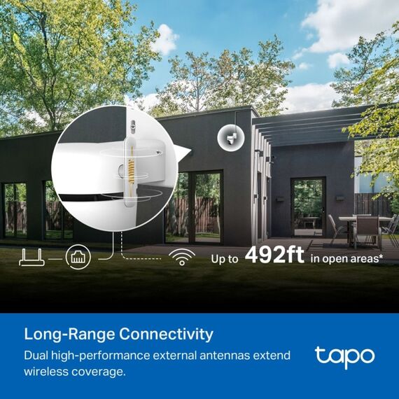 TP-Link TAPO C530WS Sicherheitskamera Turret IP-Sicherheitskamera Draußen 2880 x 1620 Pixel Wand, 10 image