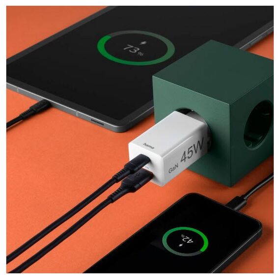 Hama 00201993 Ladegerät für Mobilgeräte Handy, Laptop, Smartphone, Tablets Weiß AC Schnellladung Drinnen, 9 image