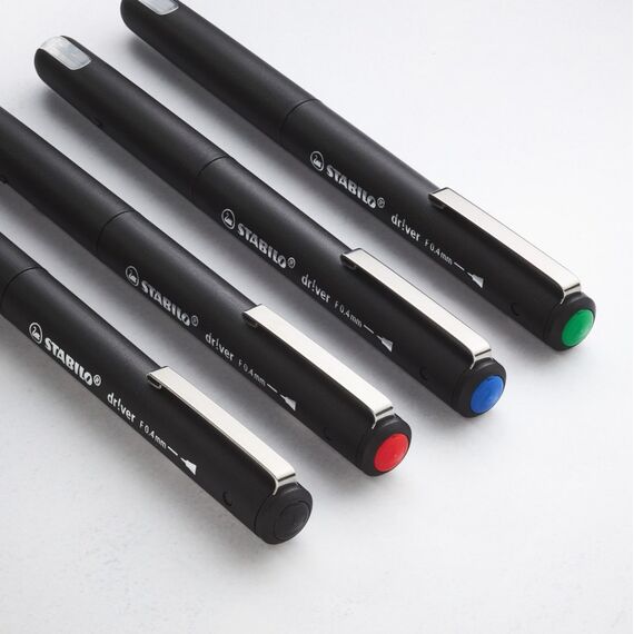 STABILO dr!ver Fineliner Fein Schwarz, Blau, Grün, Rot 4 Stück(e), 5 image
